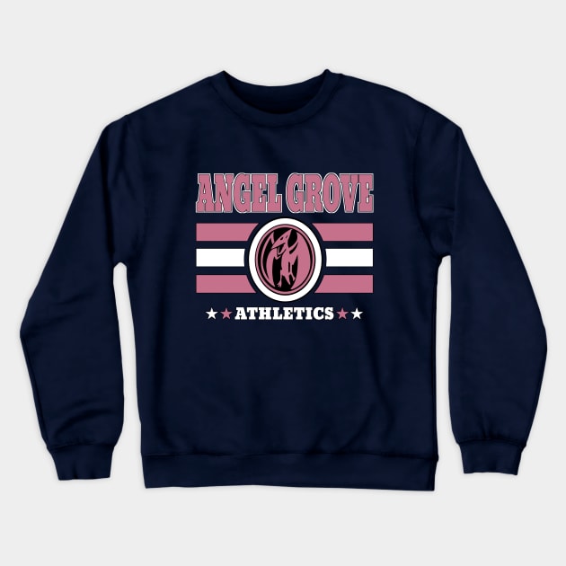 Angel Grove Athletics - Pink Crewneck Sweatshirt by Vitalitee